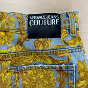 J- Vintage Bootleg Versace Jeans Couture All Over Print Jorts - W28
