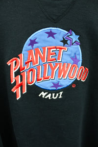X - Vintage Planet Hollywood Maui Embroidered Logo Crewneck
