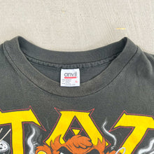 Load image into Gallery viewer, F- Vintage Tazmanian Devil Looney Tunes Motorcycle Graphic Single Stitch Tee
