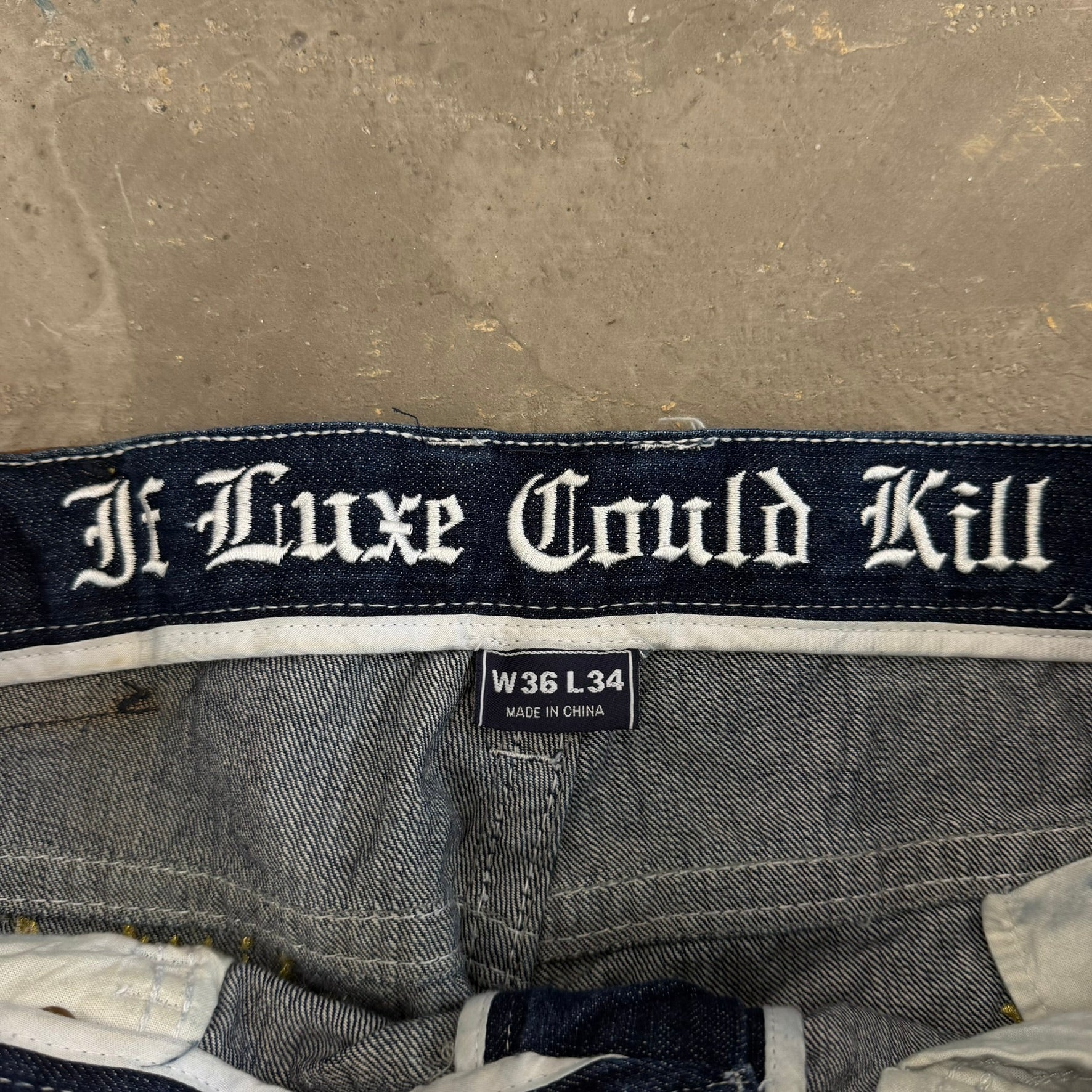 J- Vintage Coogi Embroidered Crown Baggy Jeans - 36x34