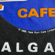 J- Vintage '89 Hard Rock Cafe Calgary Text Graphic Tee - L