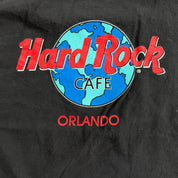 J- Vintage Hard Rock Cafe Orlando Text Graphic Made In USA Single Stitch Tee - XL