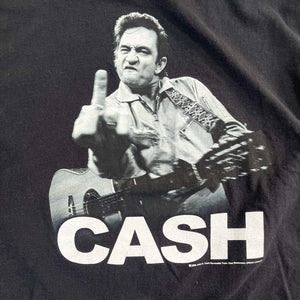 F- Vintage '09 Johnny Cash Middle Finger Zion's Rootswear Picture Tee