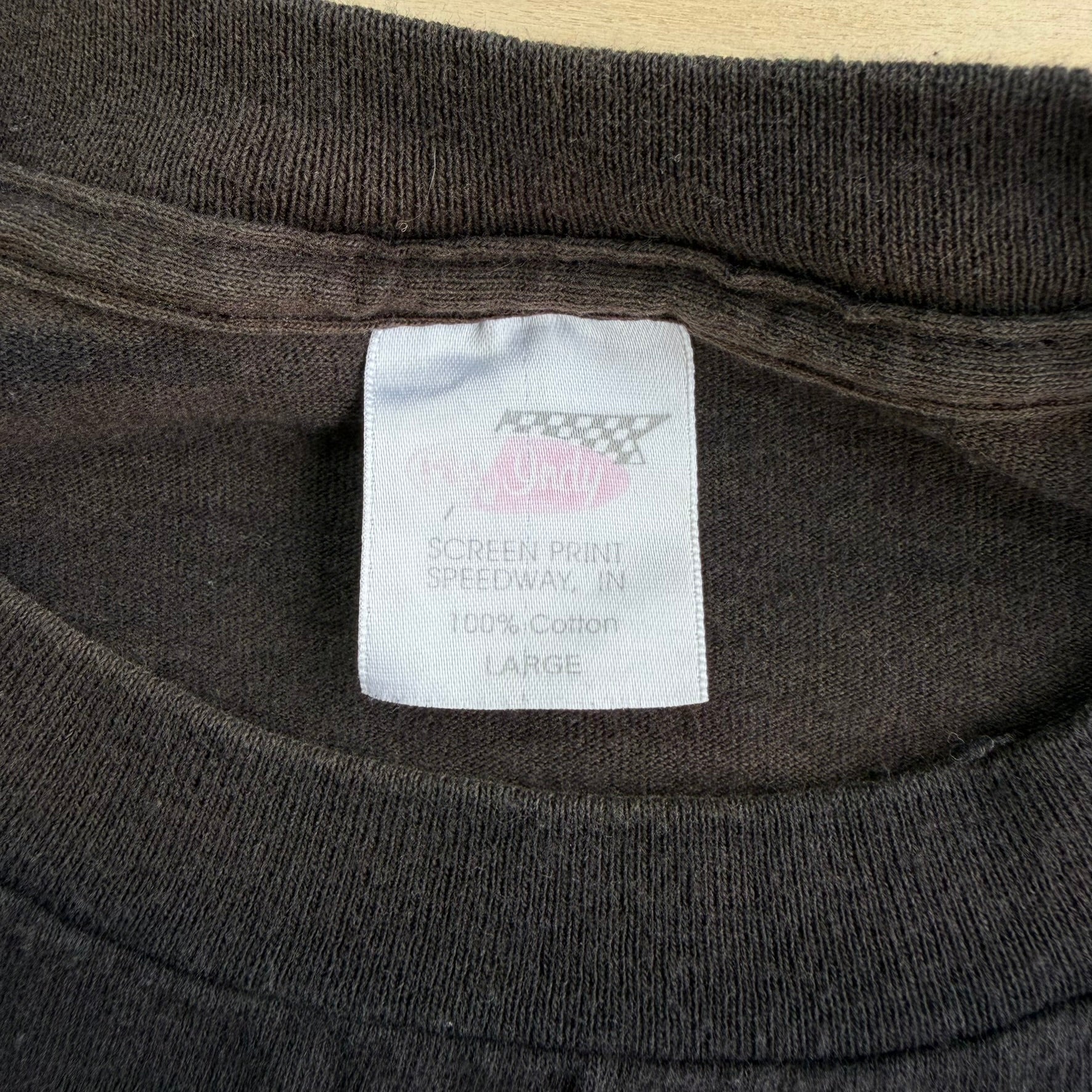 J- Vintage '95 Nascar Dusty Wallace Attitude Care & Lightning Made In USA Single Stitch Tee - L