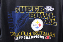 Load image into Gallery viewer, X - NFL Pittsburgh Steelers Super Bowl 40 Champs Long Sleeve Tee
