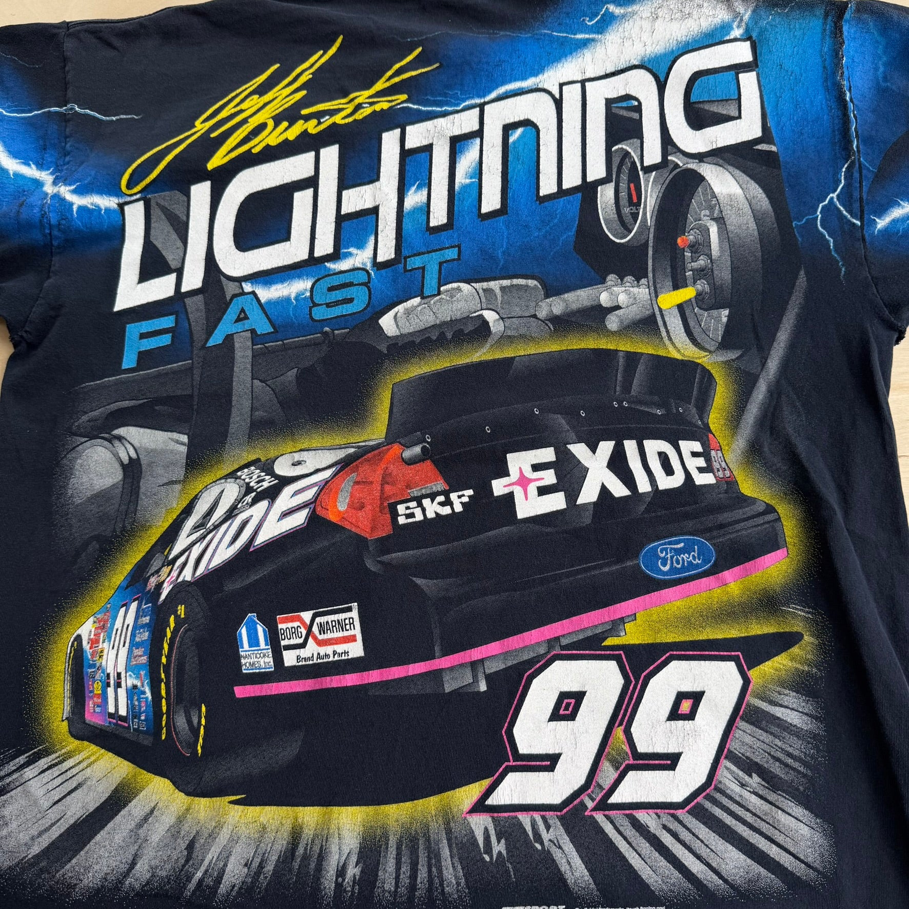 J- Vintage Nascar Jeff Burton Jumbo Print Graphic Tee - XL