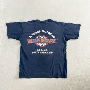 F- Vintage '93 Harley Davidson Zurich Switzerland Single Stitch Tee