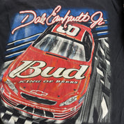 J- Vintage Nascar Dale Earnhardt Jr Budweiser King Of Beers Long Sleeve Tee - M