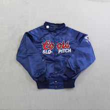 Load image into Gallery viewer, D- Vintage 1990 Calgary Coors Light Slo Pitch Satin Bomber Jacket
