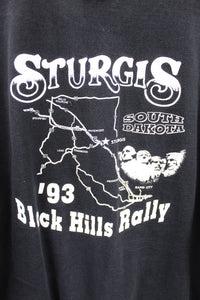 X - Vintage Single Stitch 1993 Harley Davidson Sturgis Bike Week Tee