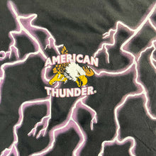 Load image into Gallery viewer, F- Vintage American Thunder Follow Nobody Lightning &amp; Eagle Single Stitch Tee

