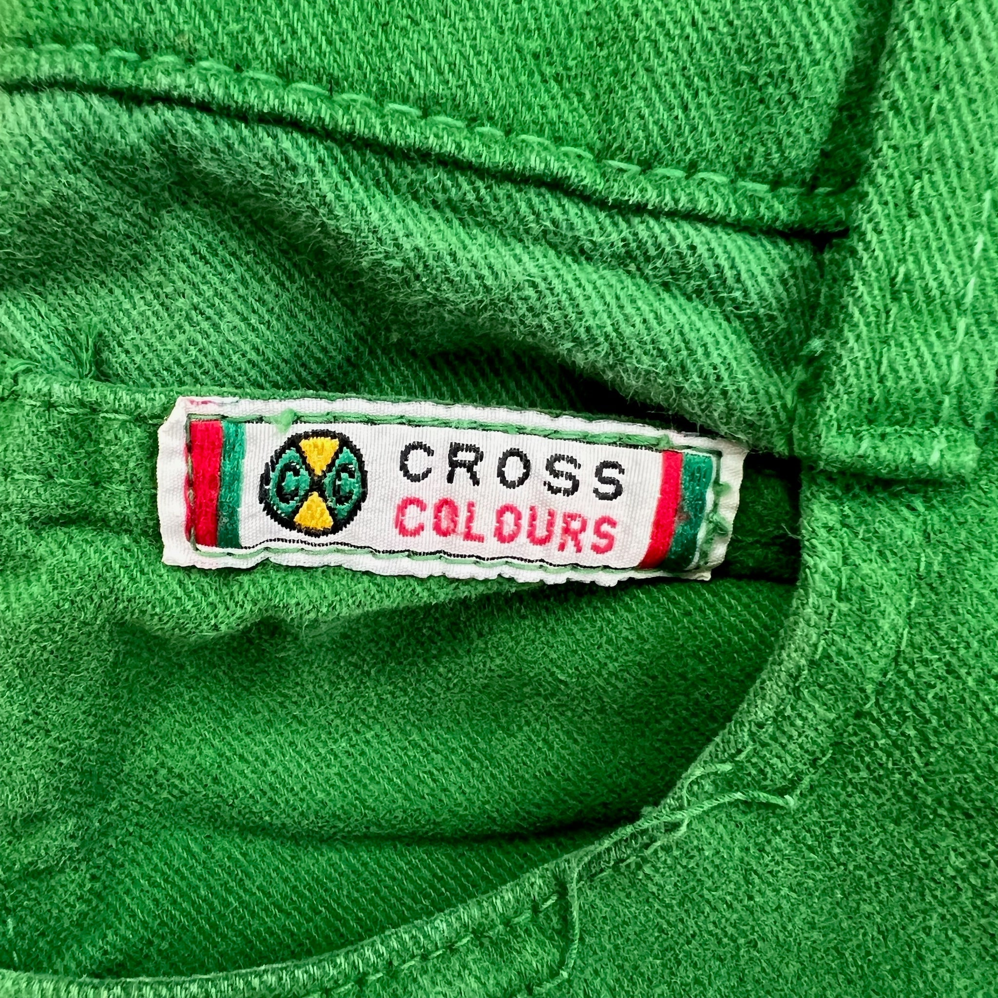 J- Vintage Youth Cross Colours Made In USA Denim Cargo Jorts - 7/8