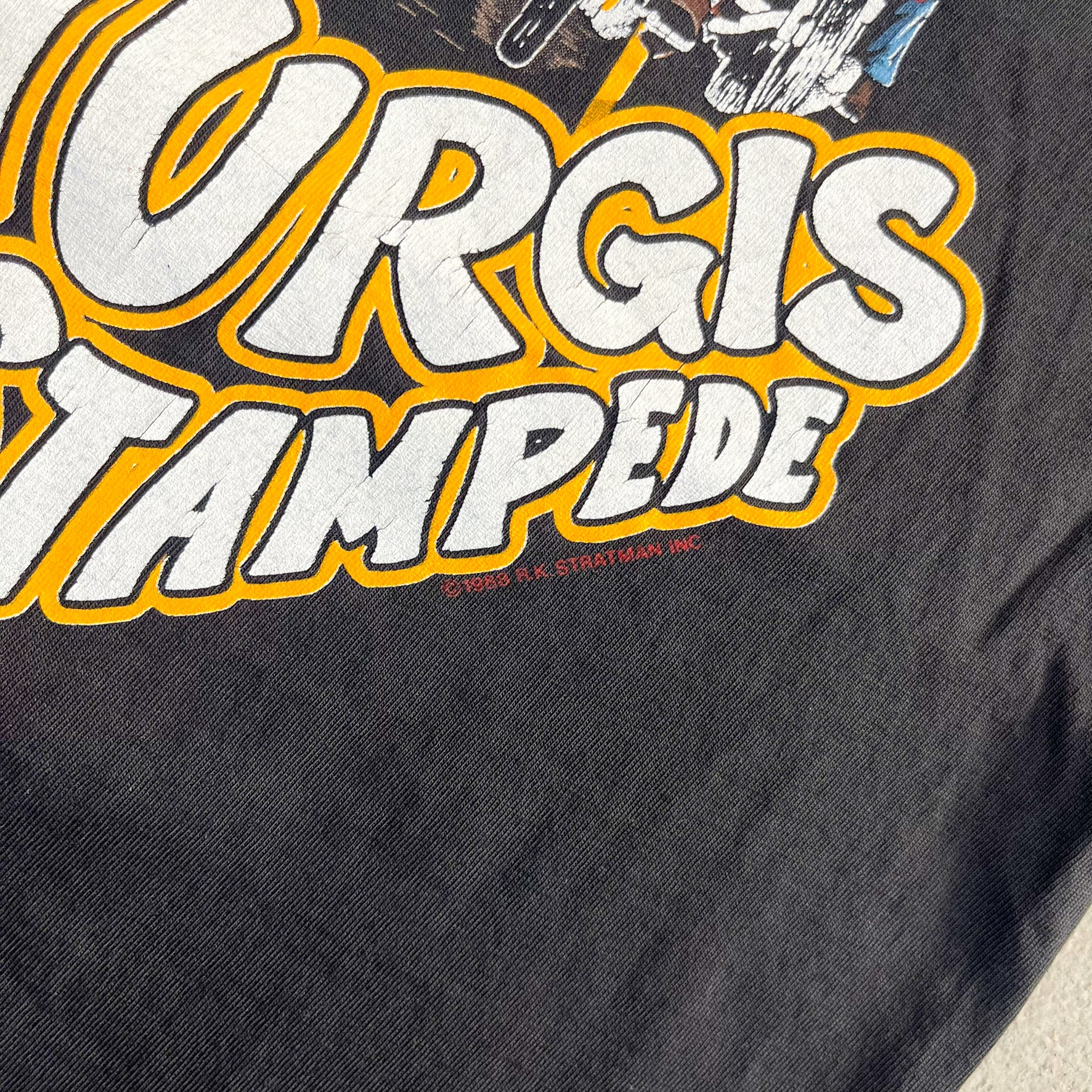 F- Vintage '88 Harley Davidson Sturgis Stampede Single Stitch Graphic Tee