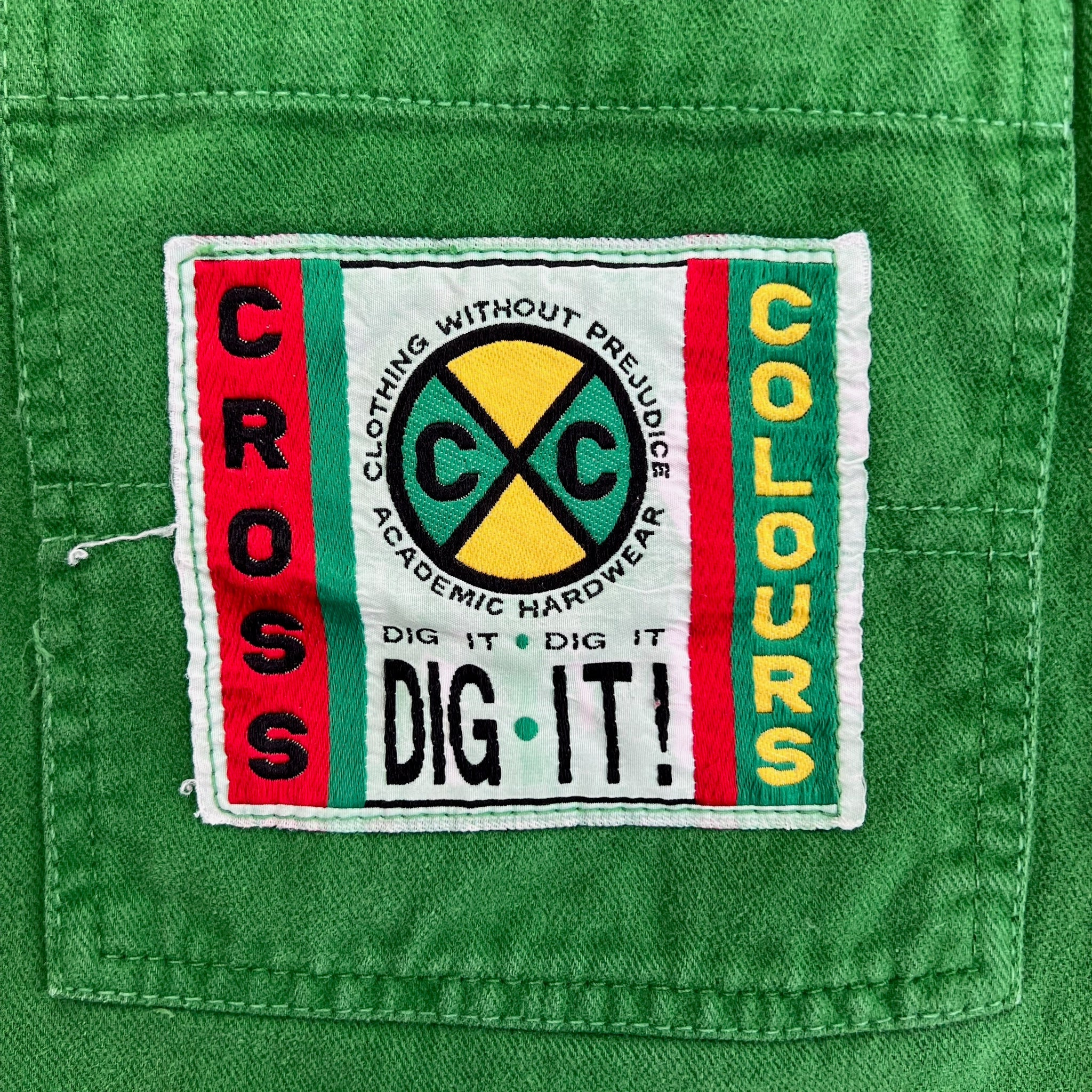 J- Vintage Youth Cross Colours Made In USA Denim Cargo Jorts - 7/8
