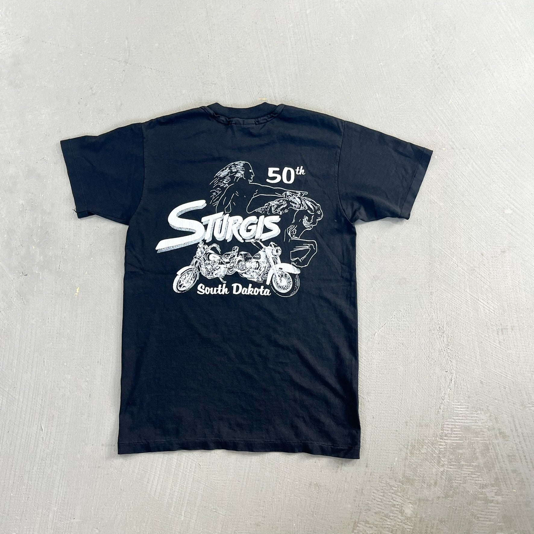 F- Vintage '88 Harley Davidson Sturgis Stampede Single Stitch Graphic Tee