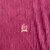 J- Vintage Tommy Hilfiger Embroidered Crest Maroon Knit Sweater - L