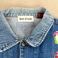 Load image into Gallery viewer, F- HOM Rolling Stones/Kiss Love Gun Reworked Custom Denim Jacket

