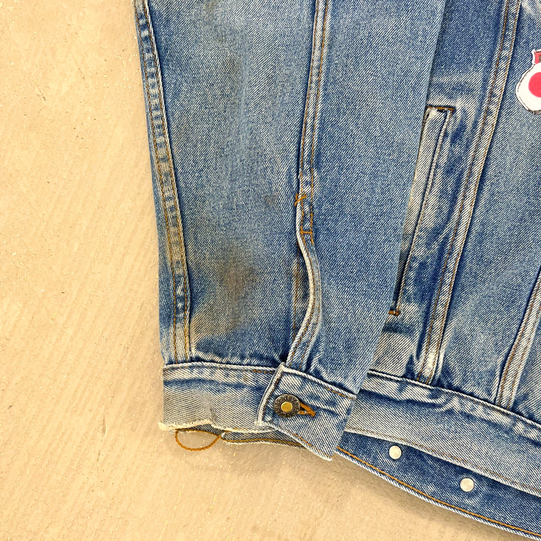 F- HOM Rolling Stones/Kiss Love Gun Reworked Custom Denim Jacket
