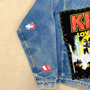 F- HOM Rolling Stones/Kiss Love Gun Reworked Custom Denim Jacket