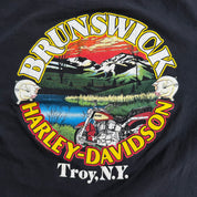 J- Vintage '95 Harley Davidson Troy New York Made In USA Single Stitch Tee - L