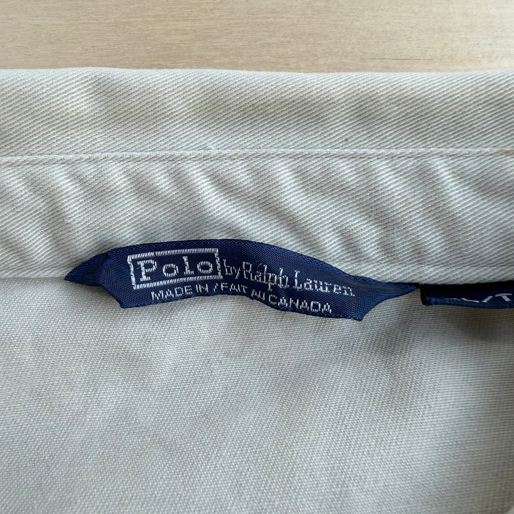 J- Vintage Polo RL Embroidered Logo Beige Harrington Jacket - XL