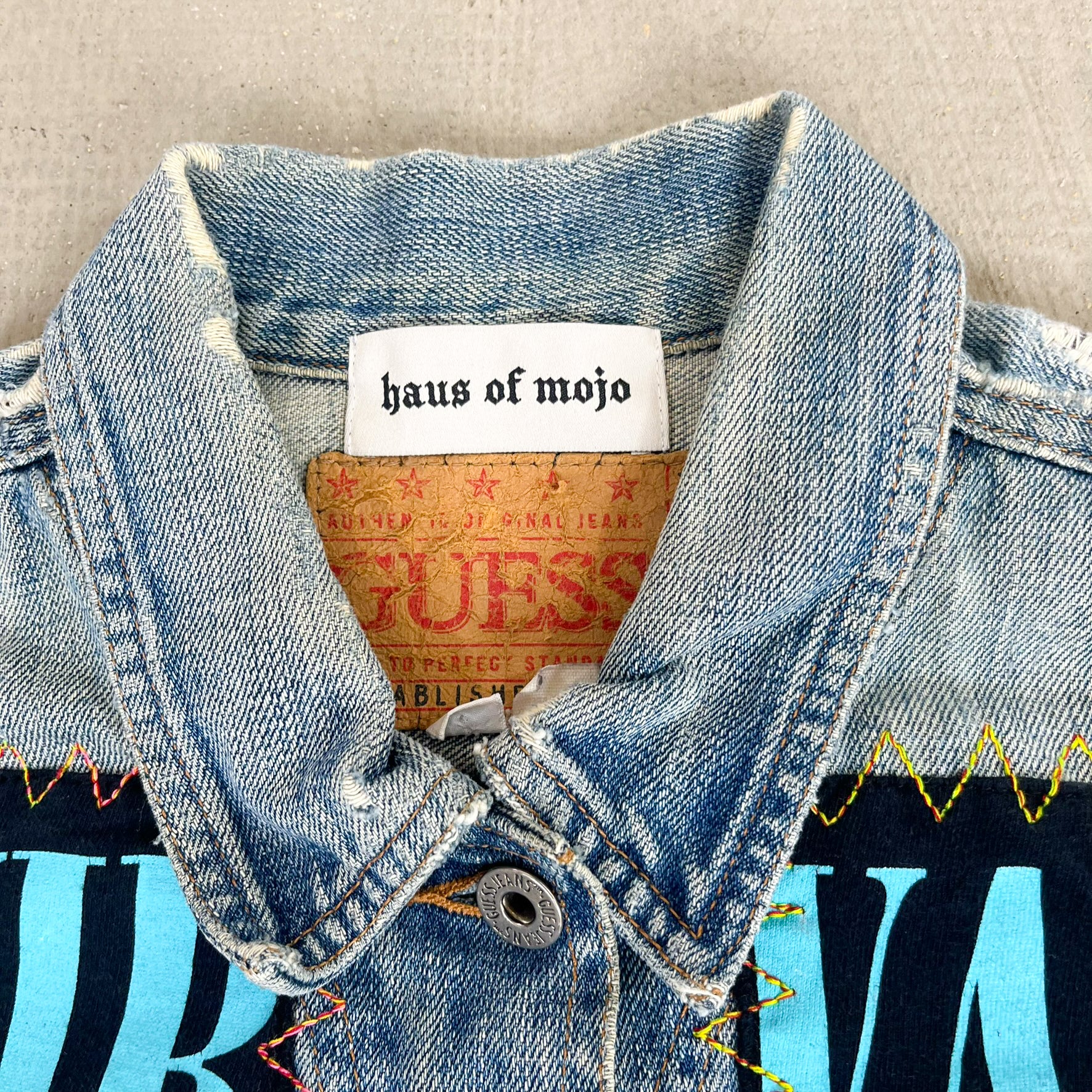 F- HOM Nirvana Heart Shaped Box Reworked Custom Denim Jacket
