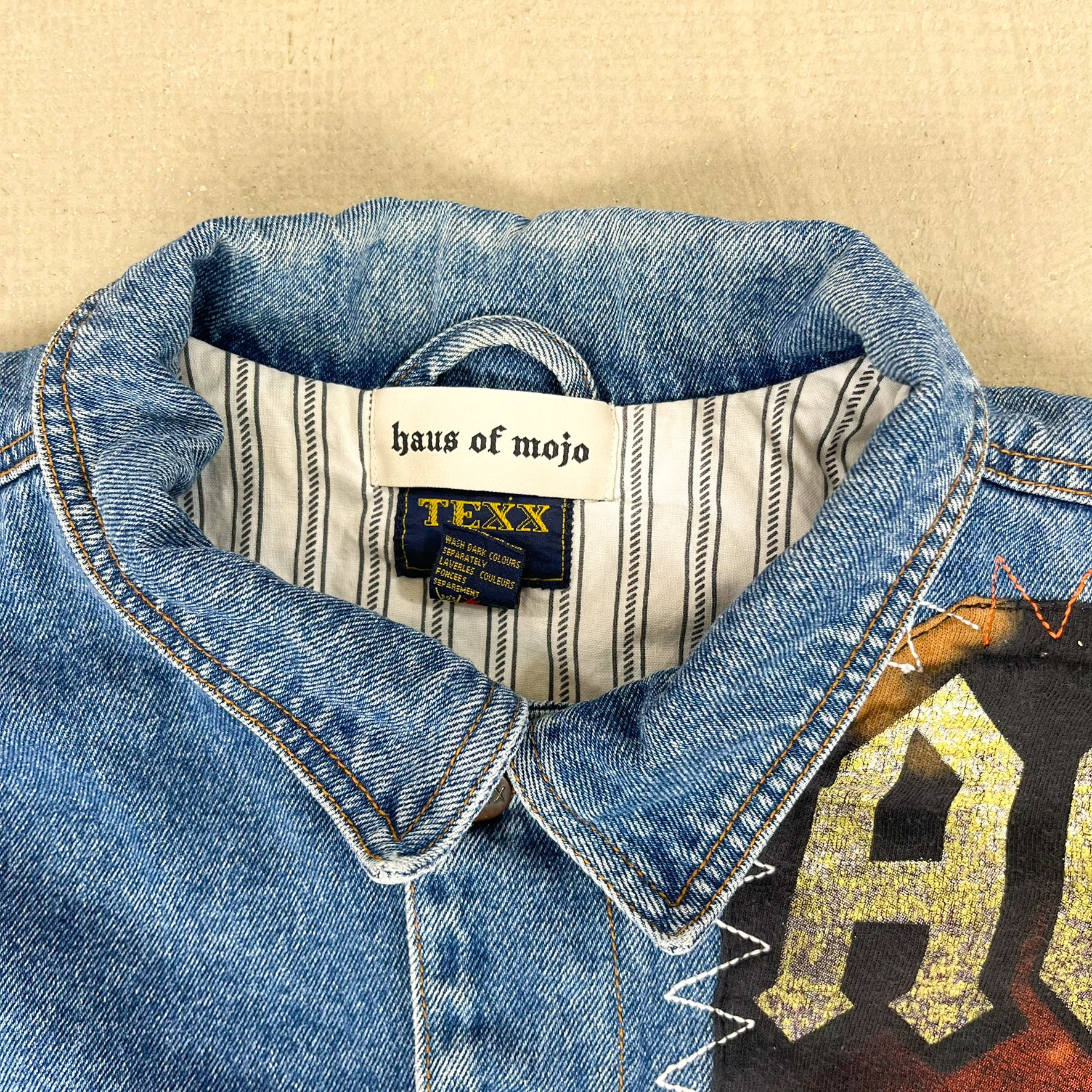F- HOM AC/DC Highway To Hell Reworked Custom Denim Jacket