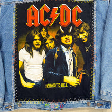Load image into Gallery viewer, F- HOM AC/DC Highway To Hell Reworked Custom Denim Jacket
