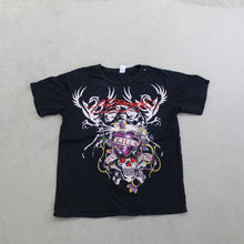 Load image into Gallery viewer, D- Vintage Ed Hardy Tiger &amp; Bedazzled Heart Tee
