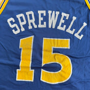 J- Vintage Golden State Warriors Latrell Sprewell NBA Champion Basketball Jersey - XL
