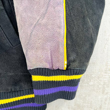 Load image into Gallery viewer, F- Vintage Minnesota Vikings NFL Embroidered Logo Suede Jacket

