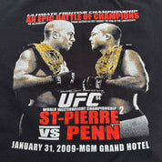 J- Vintage '09 UFC 94 George St-Pierre Vs BJ Penn Welterweight Championship Fight Tee - L