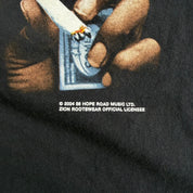 J- Vintage '04 Zion Bob Marley Burnin Picture Long Sleeve Tee - M