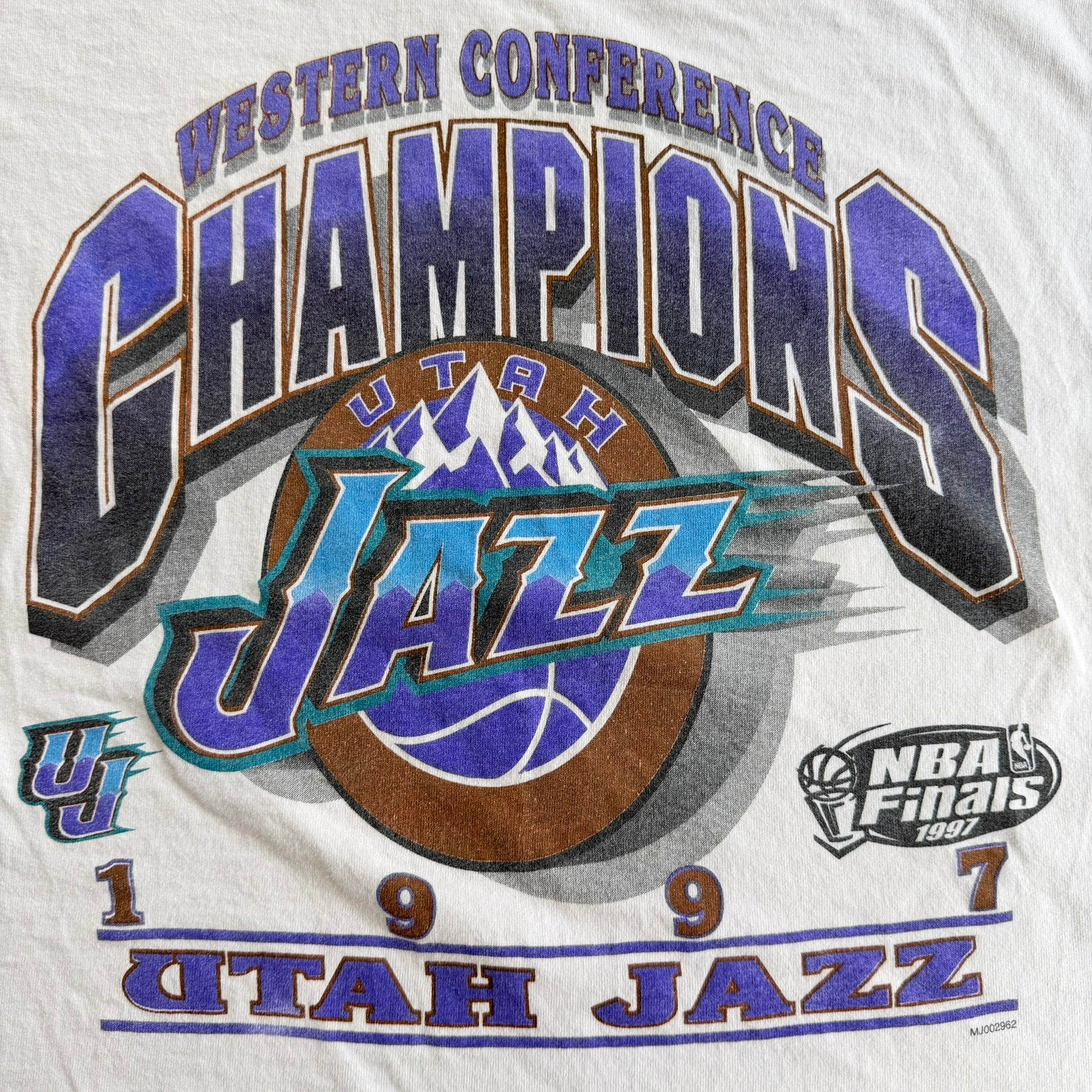 J- Vintage '97 Utah Jazz NBA Western Conference Finals Graphic Tee - XL