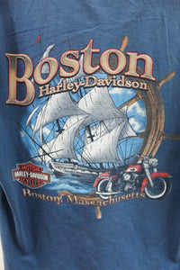 X - 2013 Harley Davidson Boston Massachusetts Boat Tee