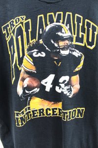 X - NFL Steelers Troy Polamalu Mr. Interception Hanes heavyweight Tee