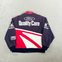 Load image into Gallery viewer, F- Vintage Nascar Jeff Hamilton Dale Jarrett Quality Care Racing Jacket
