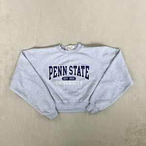 F- HOM Penn State Embroidered Text Cropped Reworked Crewneck