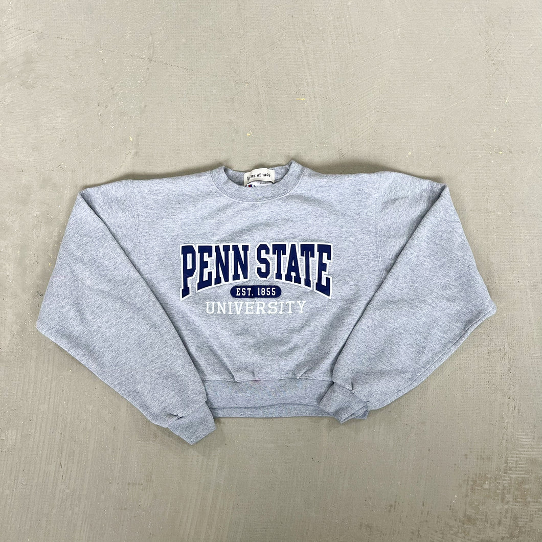 F- HOM Penn State Embroidered Text Cropped Reworked Crewneck