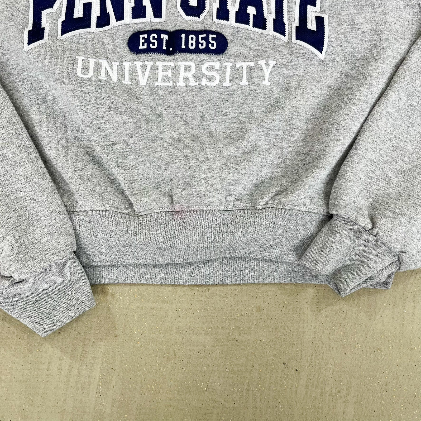 F- HOM Penn State Embroidered Text Cropped Reworked Crewneck