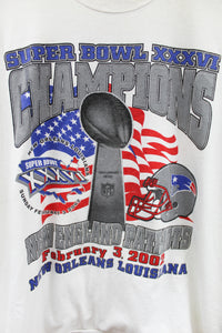 X - Vintage 2002 NFL New England Patriots Super Bowl 36 Champs Tee