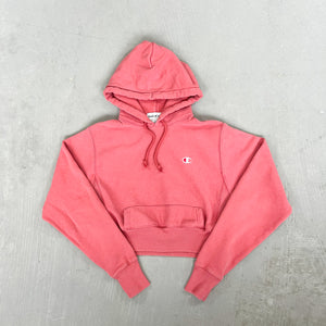 F- HOM Pink Champion Cropped Reworked Hoodie