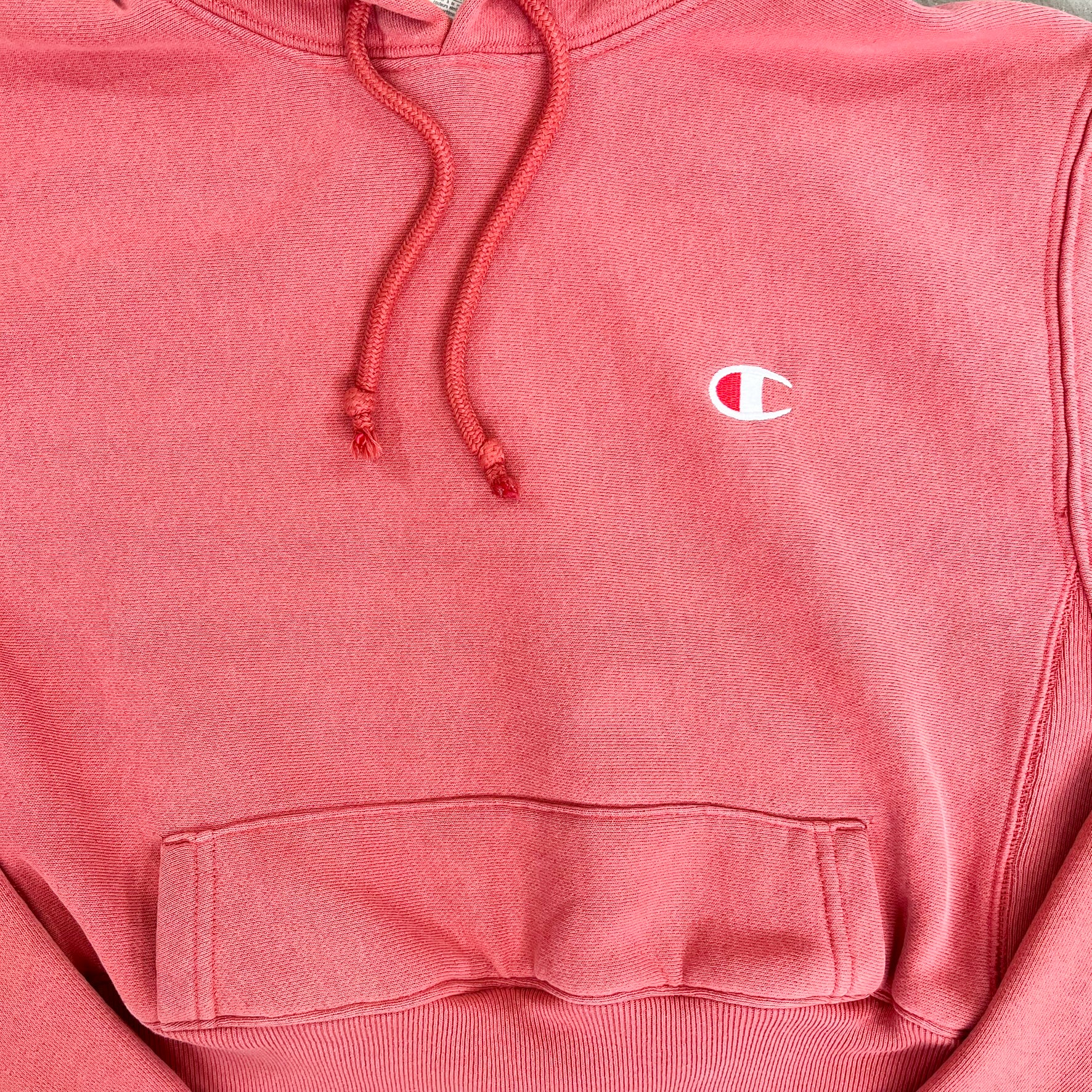 F- HOM Pink Champion Cropped Reworked Hoodie