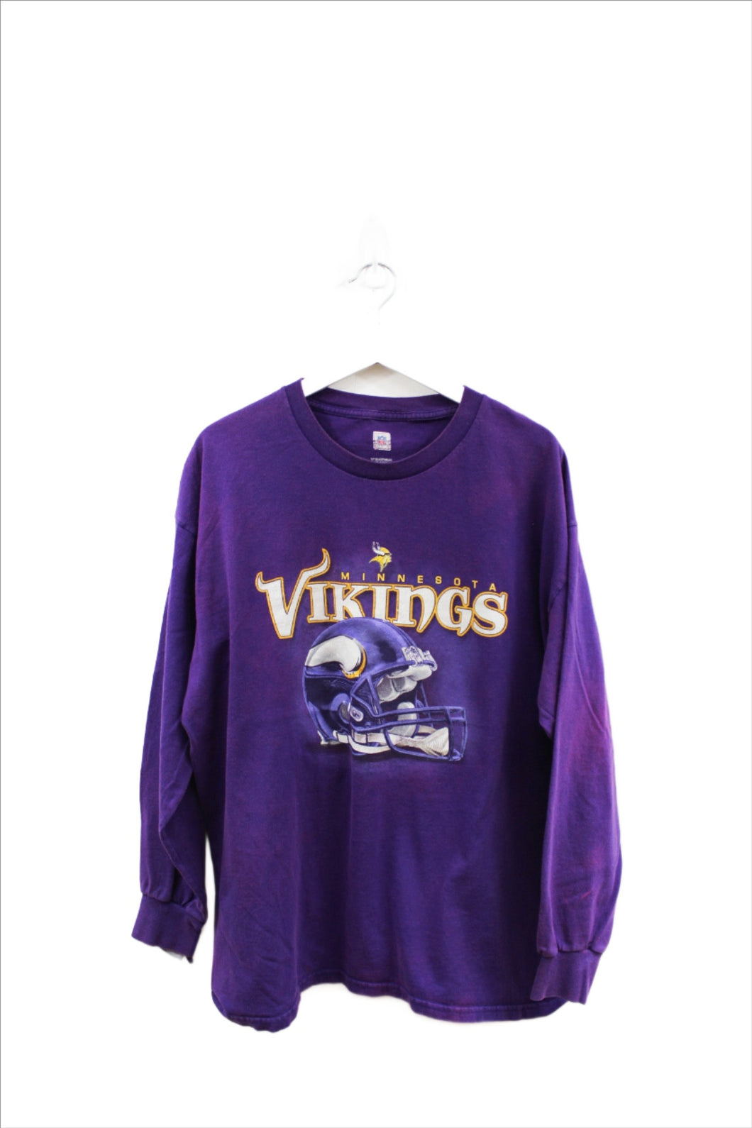 X - NFL Minnesota Vikings Helmet & Script Long Sleeve Tee