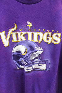 X - NFL Minnesota Vikings Helmet & Script Long Sleeve Tee