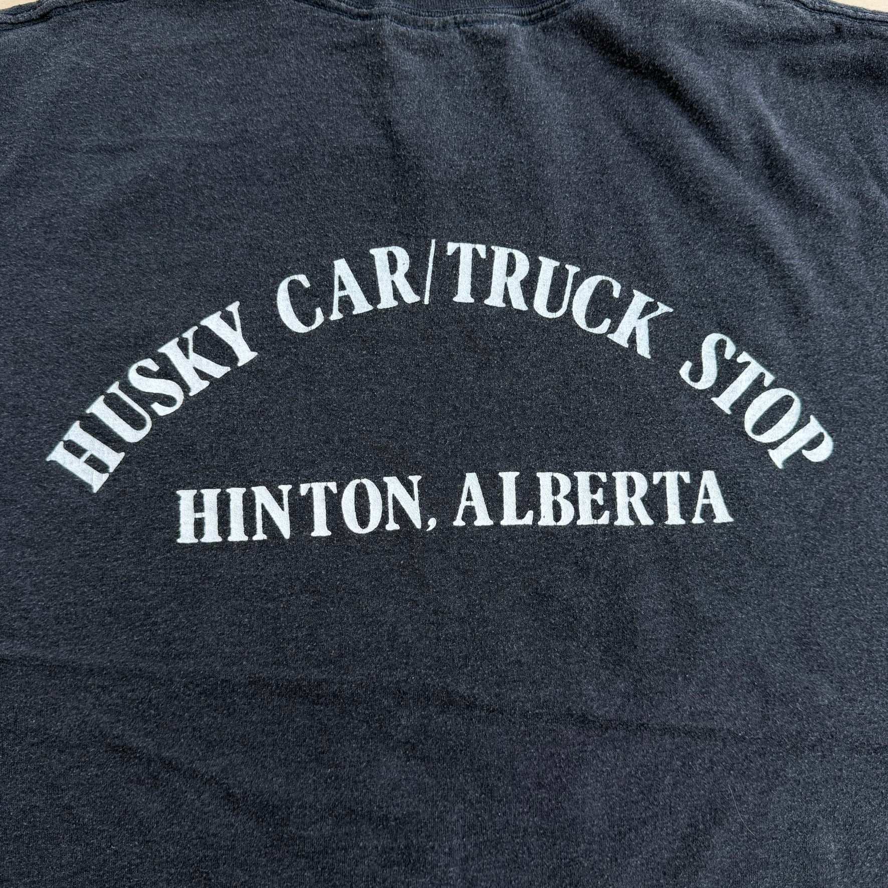 J- Vintage '88 3D Emblem The Last Frontier Hinton Alberta Made In USA  Single Stitch Tee - XL