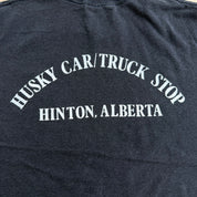 J- Vintage '88 3D Emblem The Last Frontier Hinton Alberta Made In USA  Single Stitch Tee - XL