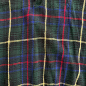 J- Vintage Polo RL Navy/Green Plaid Henley Knit Sweater - XL