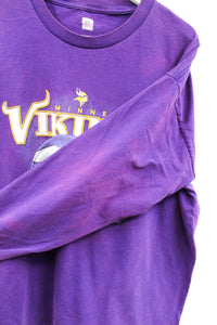 X - NFL Minnesota Vikings Helmet & Script Long Sleeve Tee