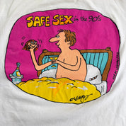 J- Vintage 90s Safe Sex In The 90s Graphic Single Stitch Tee - L